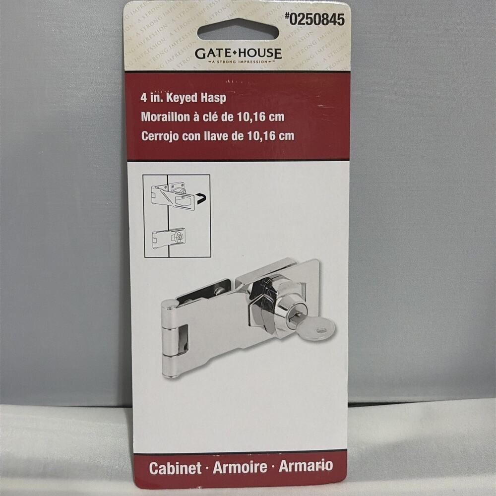 Gatehouse 4” Keyed Hasp # 0250845 4 Inch for Cabinets